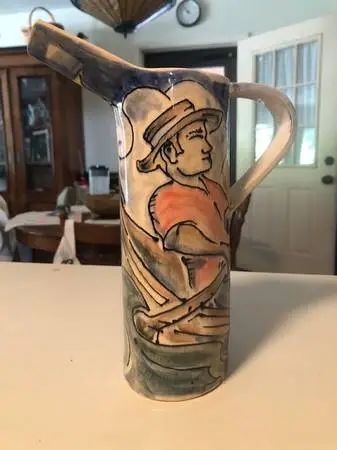 *MATT STEBLY POTTERY PITCHER 11t *