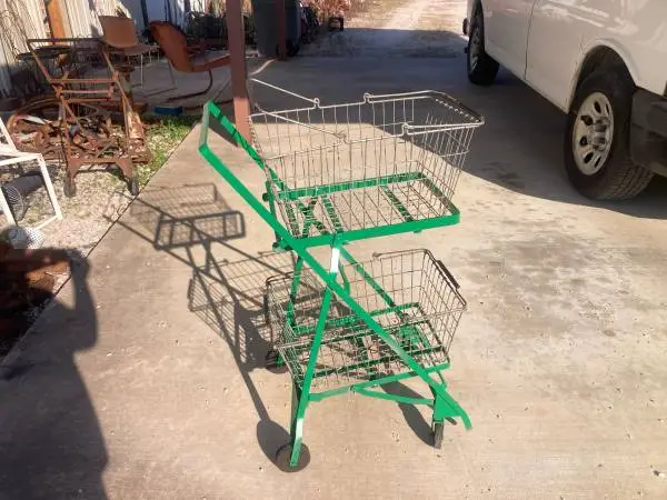 First shopping cart and baskets