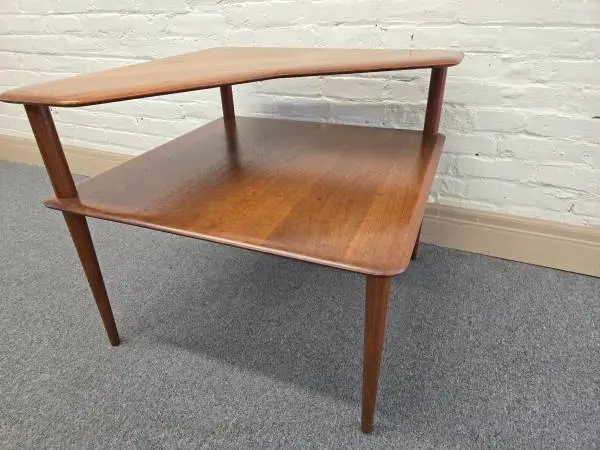 Mid-century Tiered Teak End Table by France & Søn, DENMARK