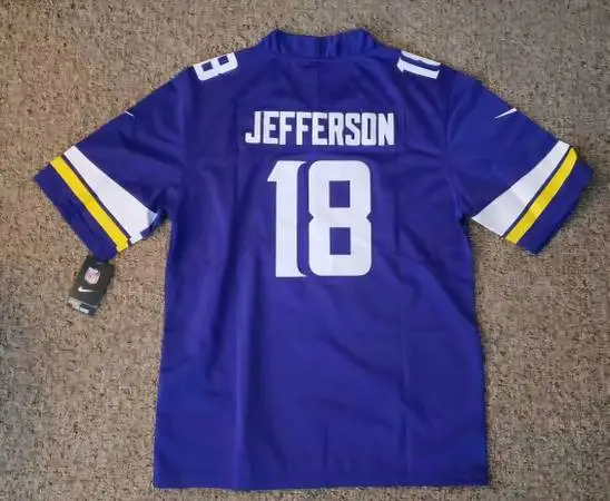 #18 Justin Jefferson Minnesota Vikings Embroidered Home Jersey