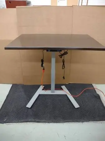 1 NEW Sit Stand Height Adjustable Base w/Espresso LN 48w X 30d Top