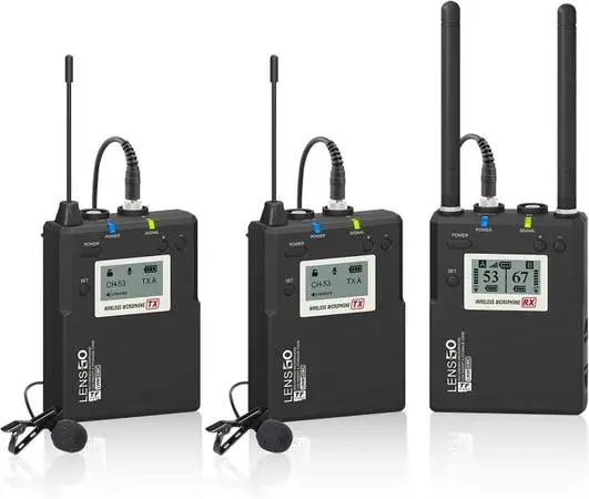 LENSGO LWM-338C 30-Channel UHF Dual Transmitter mics