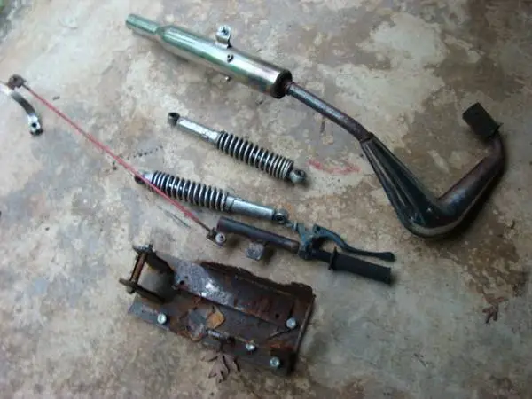 Go-cart  muffler, shocks