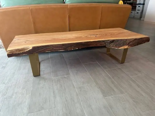 Mid Century Modern Modernist Wood table or bench tree trunk