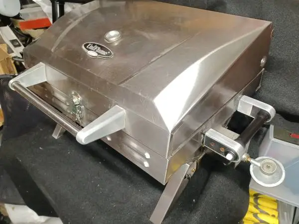 Portable Stainless Deluxe  Propane Button Start  Double Grill