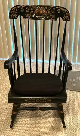 Black Wooden Rocking Chair
