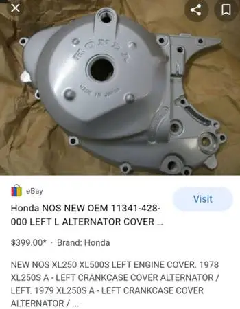 Honda left case cover xl250 xl500