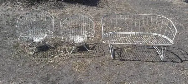 Vintage/ Antique metal Furniture set 10 piece.... rare