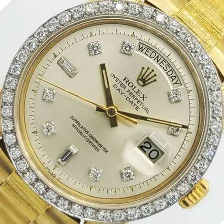 Rolex Day-Date Mens 36mm 18K YG President 1807 W/ Papers 1971 W/ Cust