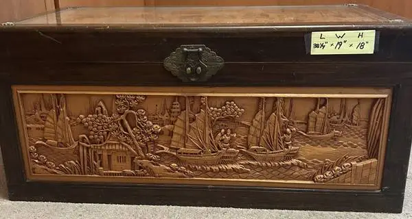 We On Co Vintage Chinese Hand-Carved Chest