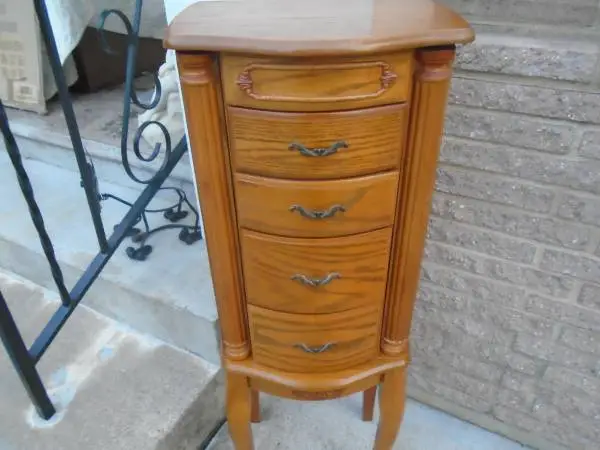 Oak Jewelry Armoire