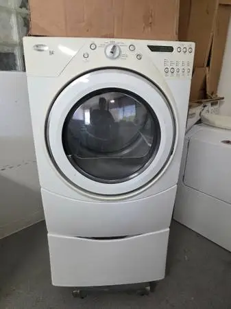 Whirlpool Duet refurbished gas dryer pedestal