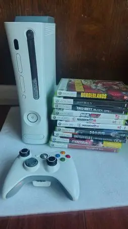 Refurbished Xbox 360 Bundle With Controller, Cables and 10 Games