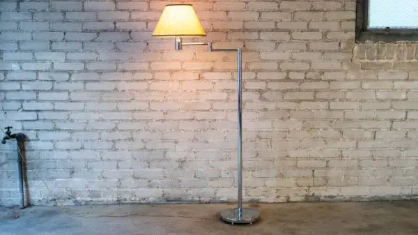 Vintage Casella Chrome Swing-Arm Floor Lamp