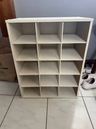 Household Wooden Shoe Rack With Cubbies