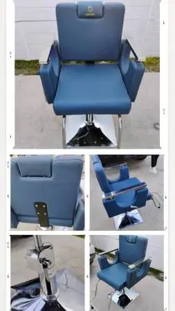 LUXMARS NEW Hydraulic Barber Chair, featuring a square chrome