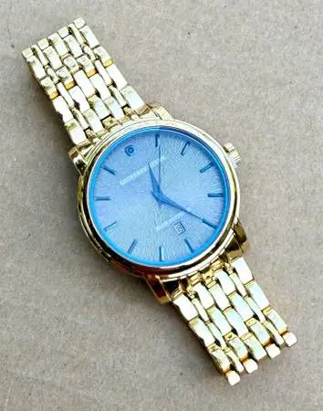 New in Box - Geoffrey Beene Blue Sapphire Mens Watch