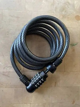 Bike coil safety cable combination locks