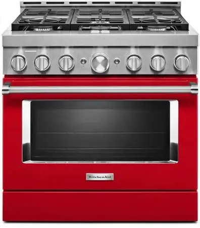 *Open Box* KitchenAid 36” All Gas Range – Commercial Style – Red