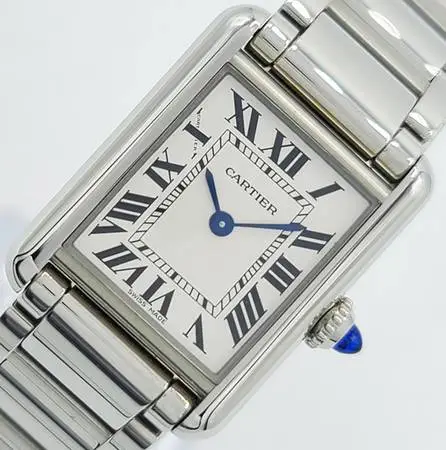 Cartier Tank Must Ladies 22MM Stainless Steel Quartz WSTA0051 Complete
