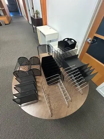 Metal Desk Organizers & Wastebaskets
