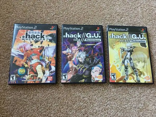 Lot of 3 PS2 Dot Hack Mutation Redemption Reminisce Video Games