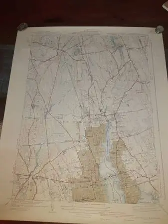1941 New Bedford , Mass. 16 x 20 Topographical Map