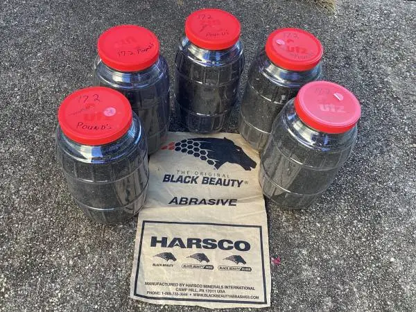Black Beauty Media Blast Abrasive, Med Grit