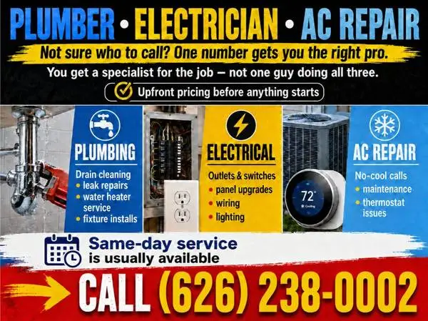 ✅ Plumber • Electrician • AC - HVAC Repair – No Shortcuts, Solid Work