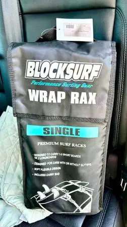BLOCKSURF WRAP RAX SINGLE / SURFBOARD SOFT ROOF RACK Brand new