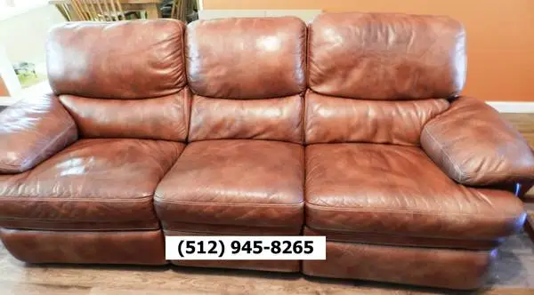 Flexsteel Latitudes Genuine Leather Reclining Sofa
