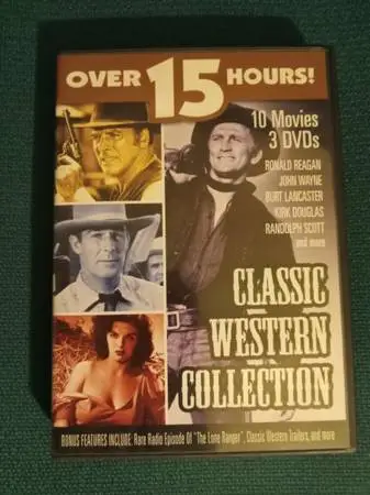Classic Western Collection 3 DVDS 10 movies over 15 hours