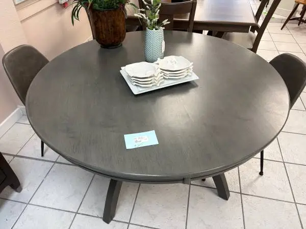 HUGE DISCOUNT - Solid Gray Wood Table with 2 Chairs