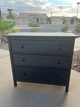 Ikea of Sweden Hemnes 3 Drawer Gray Dresser