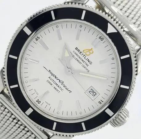 Breitling Superocean Heritage Mens 42MM Stainless Steel A17321 White