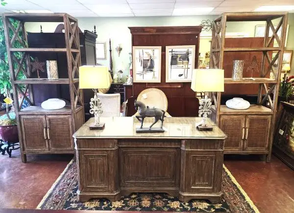 Hooker Sutter Computer Desk and 2 Sundance Shelving Towers Set