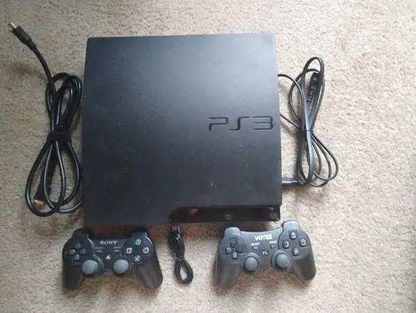 PS3 Slim 320GB Console 2 Controllers 10 Games Tested