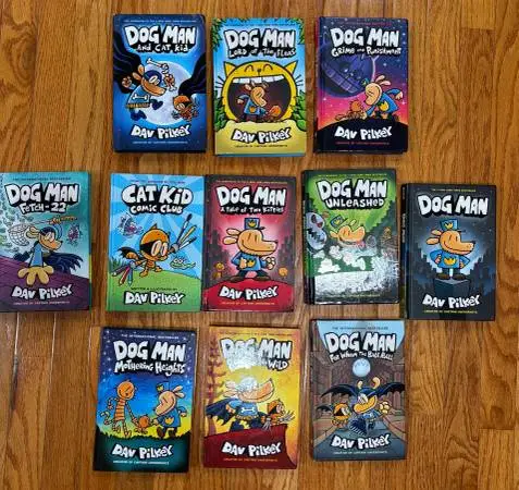 Dog Man / Cat Kid Book Set Lot of 11 Dav Pilkey Kids