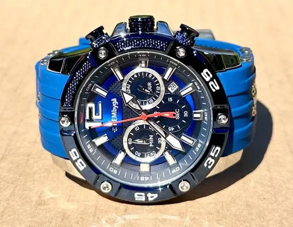 NEW REMbyga Mens Chronograph Quartz Watch - with Box