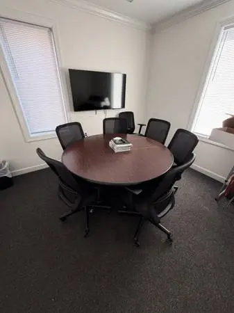 Office Furniture Set — Conference Table, Desk & 6 Chairs (Raleigh)