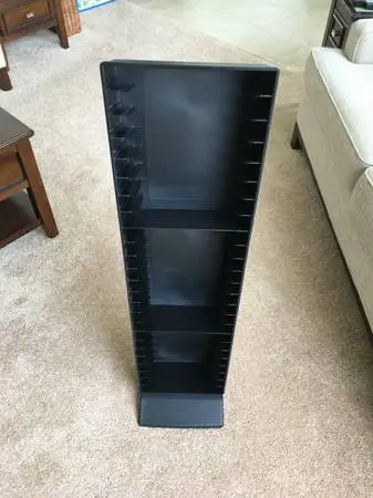 Vintage Laserline VHS Tower Storage Rack (Holds 25 Tapes)