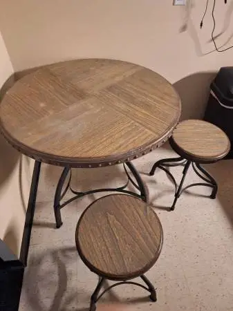 Nice Bristol Medieval Times Lke Full Size 3 Piece Bistro Set!