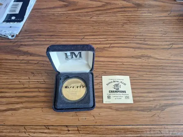 24K Highland Mint NFL Super Bowl Champions NYG Coin #1347 Of 10,00