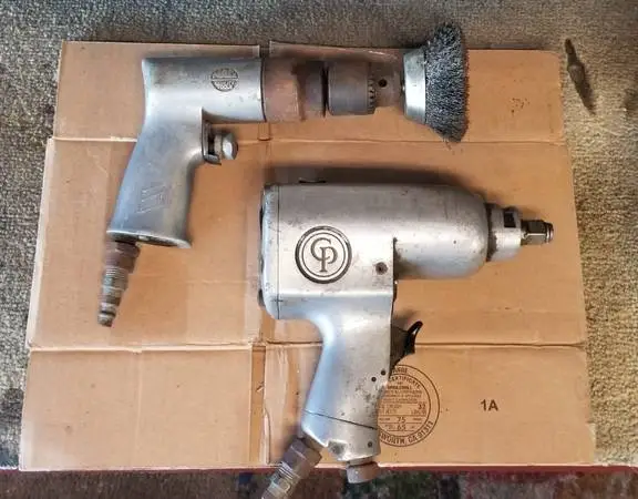 MAC Tools AD7802 3/8 Air Drill and Chicago Pneumatic 734 Air Wrench