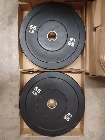 55 lb Olympic Bumper Weight Plate Pair