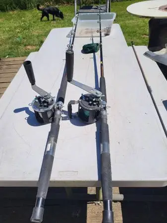 2- Daiwa 600H Sealine Reels w/ Poles