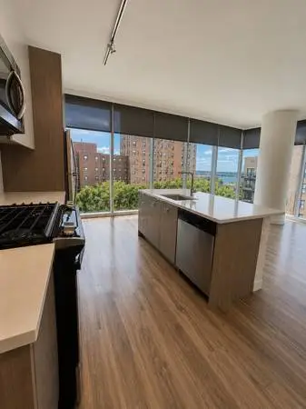 1 bedroom with w/d in unit, private balcony, walk in closet, & gym