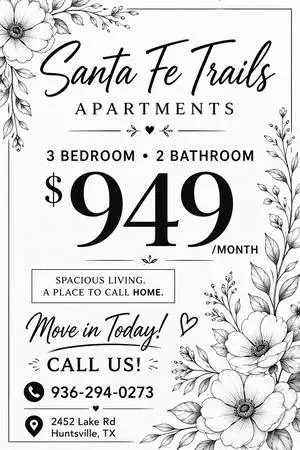 🏠 3 BEDROOM • 2 BATHROOM APARTMENT — ONLY $949/MONTH! 🏠