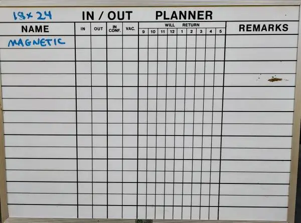 SCHEDULE BOARD - MAGNETIC - 18 x 24 inch