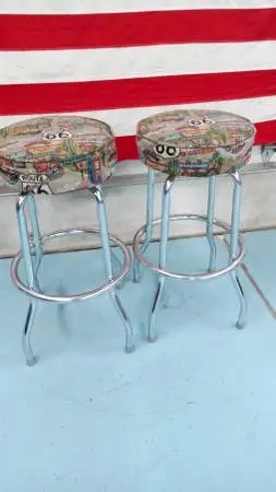 ROUTE 66 BAR STOOLS-TWO
